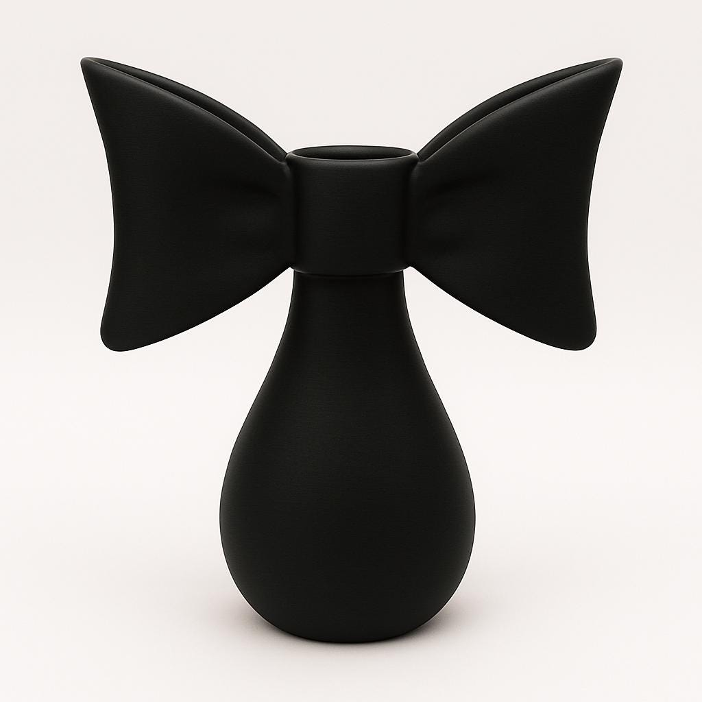 Ribbon Bow Vase | Modern Decor | 3D Prints