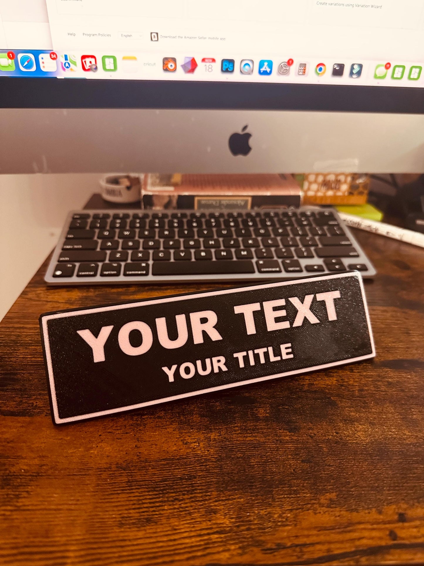 Custom Desk Name Plate | Any Text