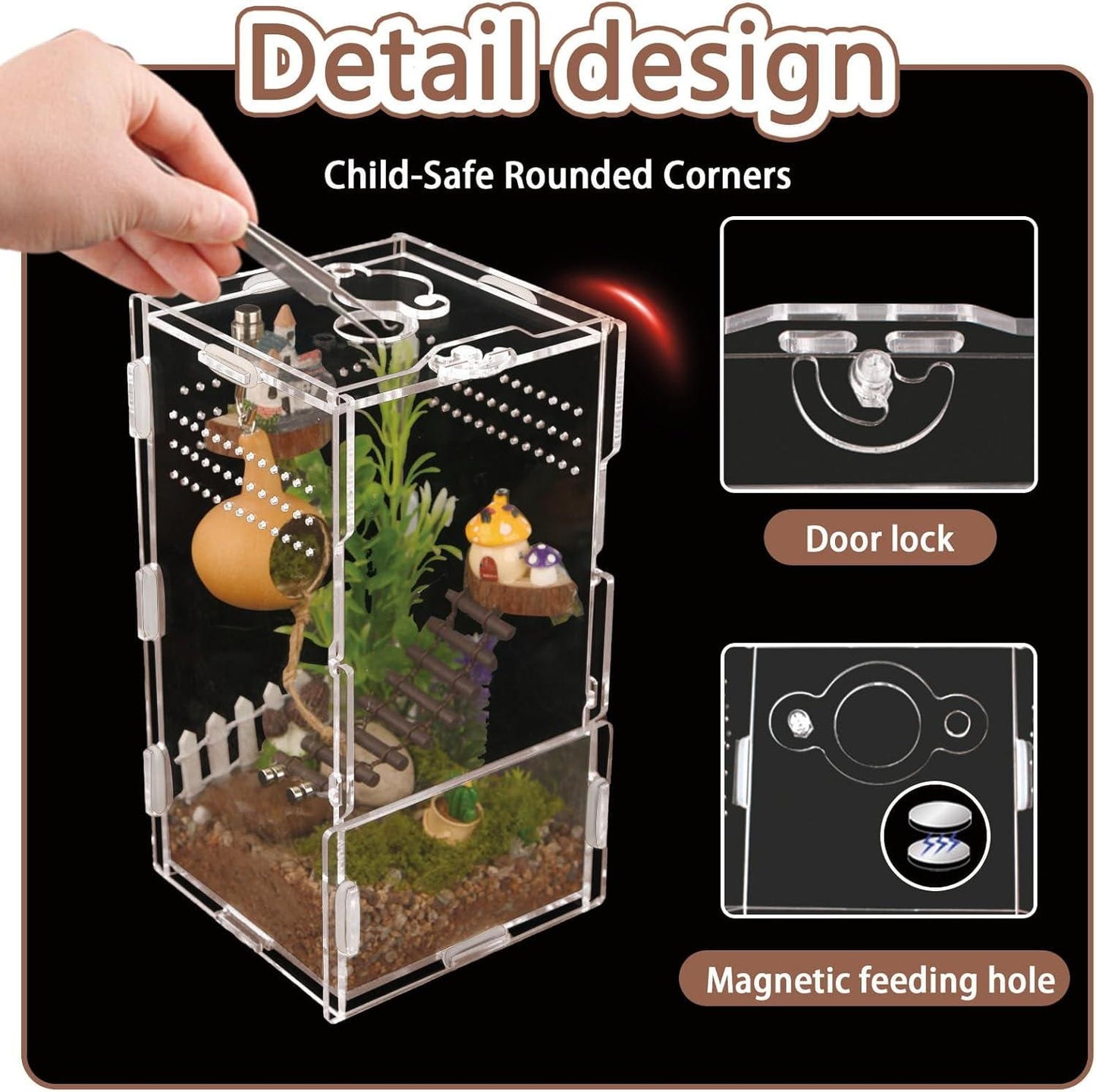 SEMI BIO-ACTIVE Starter Bundle | Jumping Spiders & Other Tiny Pets| Low Maintenance | Free Random Gift included with every order!