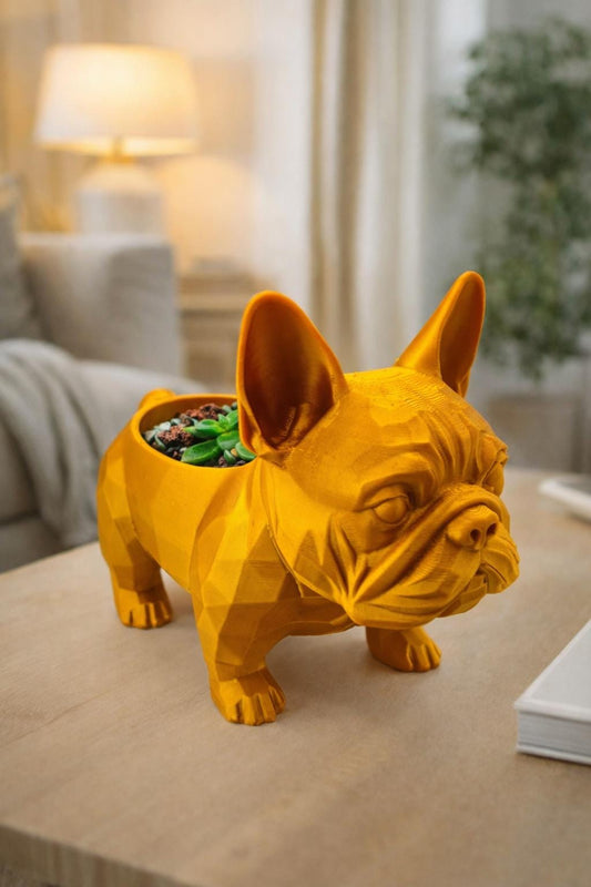 Frenchie decorative planter– Perfect for Succulents or Air Plants | Unique Home Decor | Gift for Pet/Plant Lovers