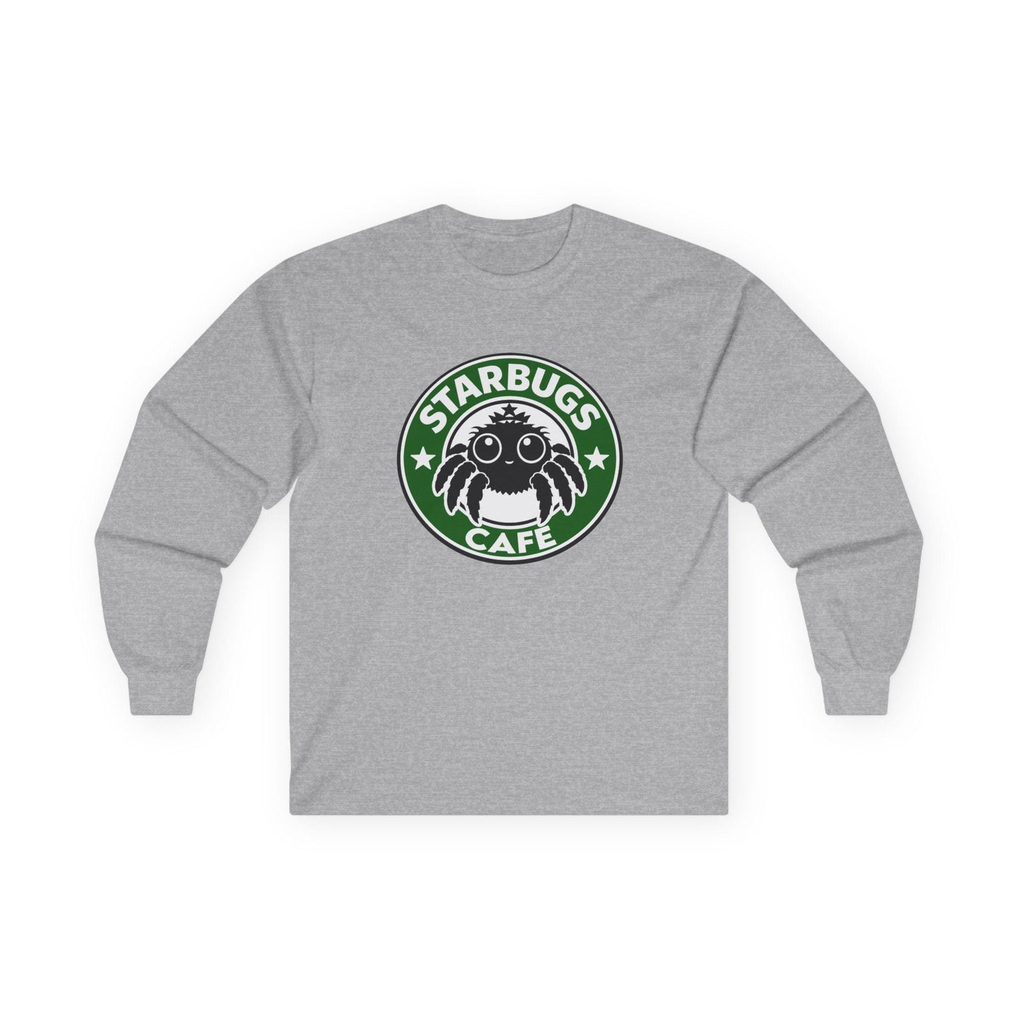 Starbugs Café long sleeve tee | Coffee parody shirt