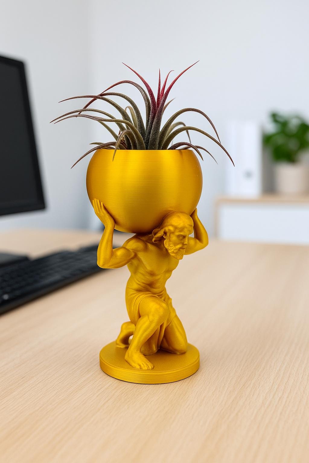 Atlas Statue Planter – 3D Printed Mythology-Inspired Decor