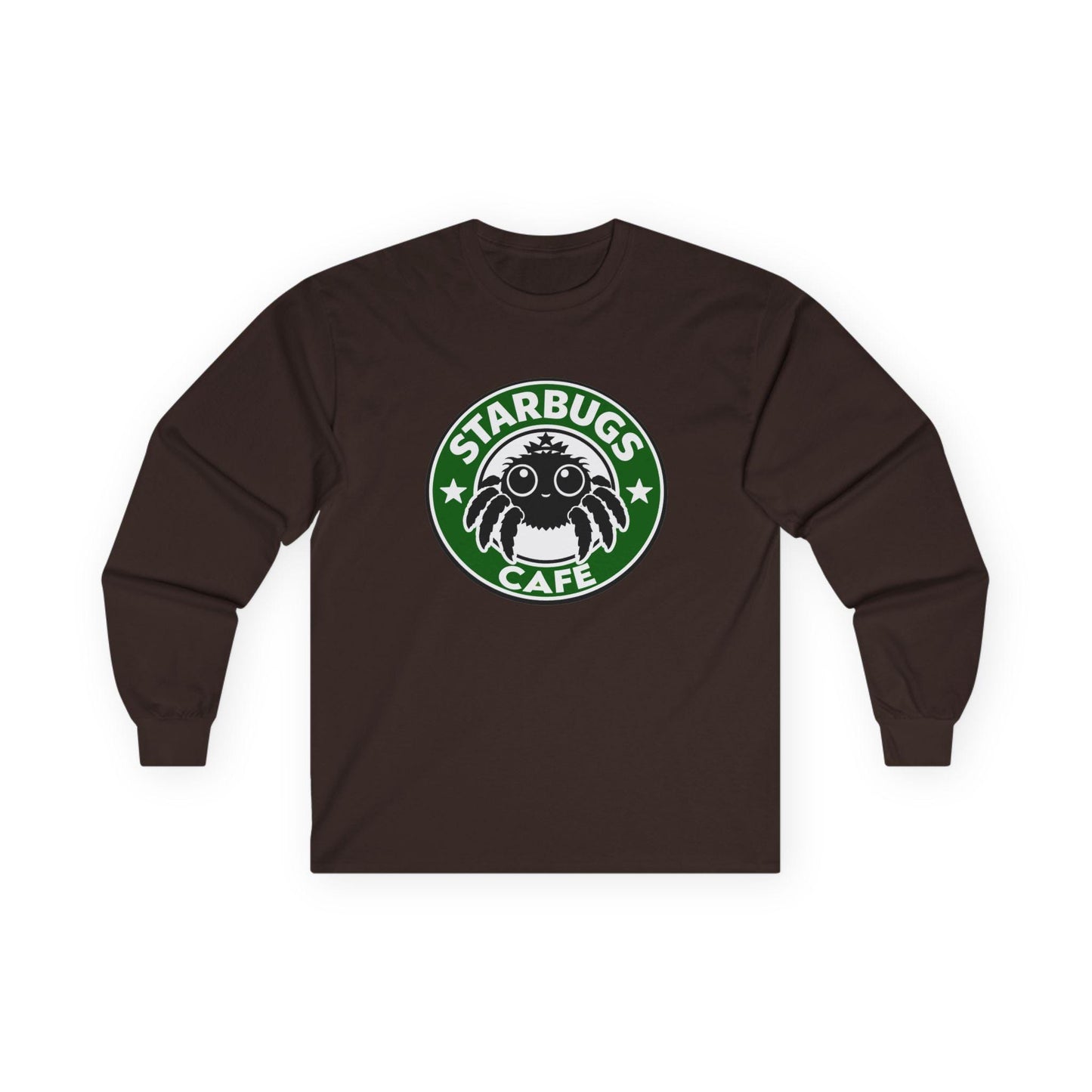 Starbugs Café long sleeve tee | Coffee parody shirt