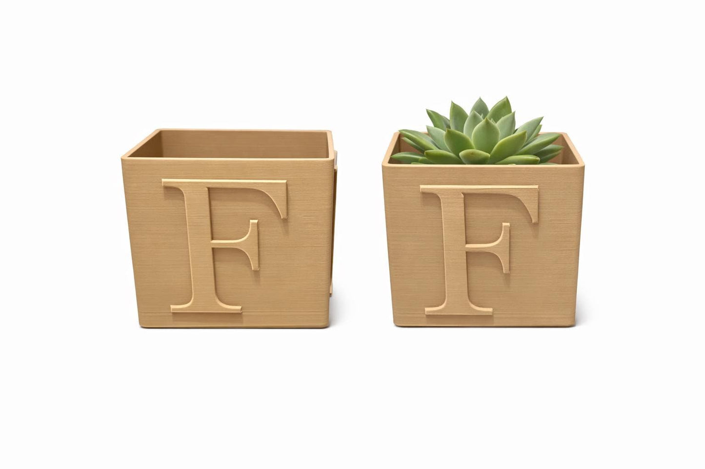 Square Letter Planter | 3D Printed | Plant Add-ons
