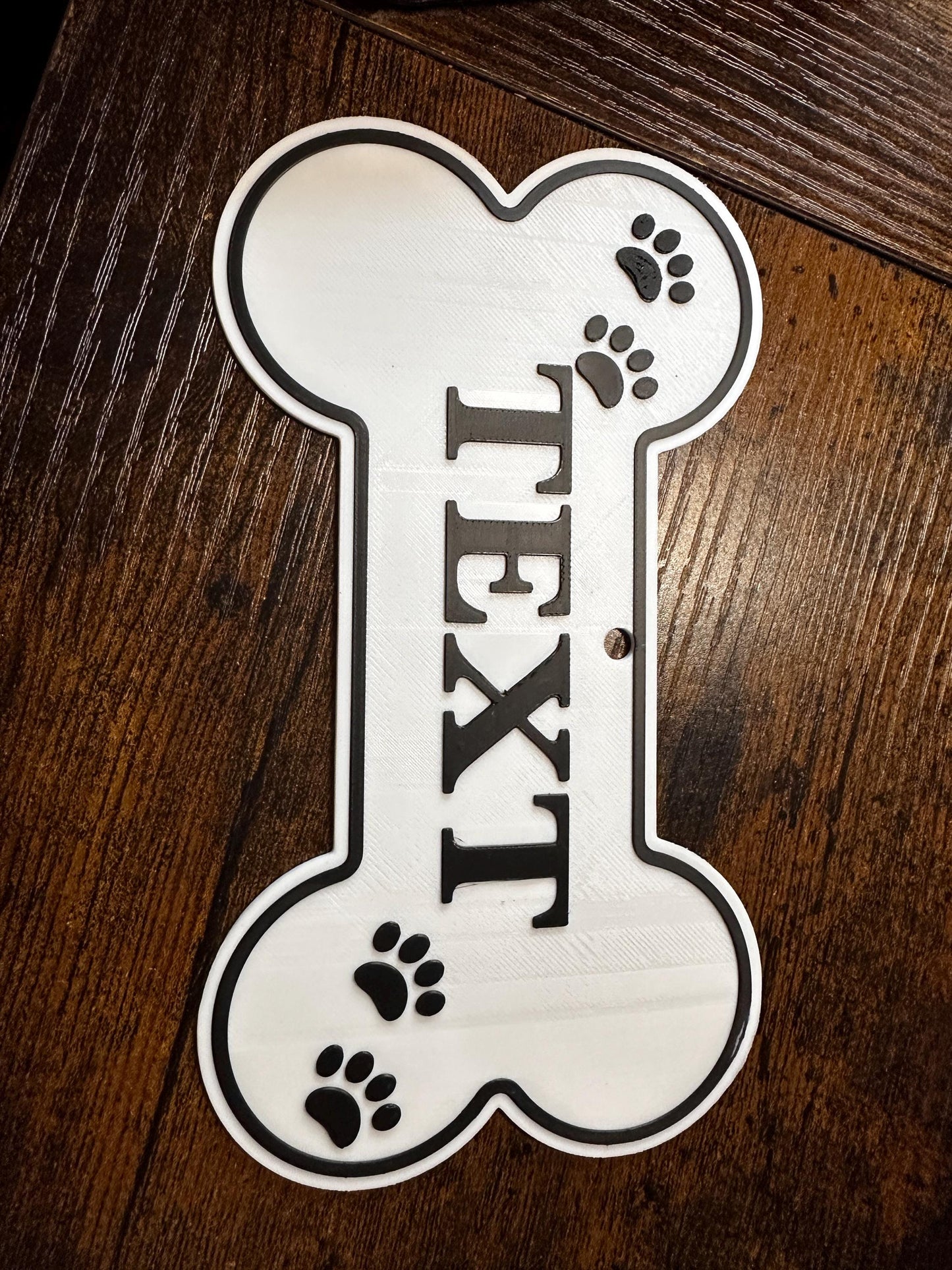 Custom Bone Shaped Sign | Dog Accessories