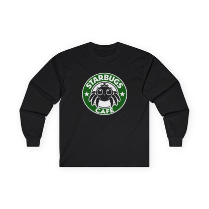 Starbugs Café long sleeve tee | Coffee parody shirt