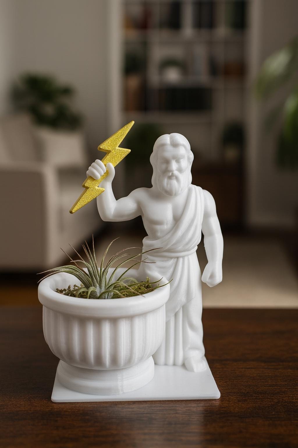 Zeus Planter Statue with optional add ons | Air Plant or Succulent