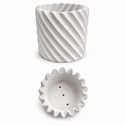 Spiral Lightweight Planter – With Plant Add-ons - 3D Printed