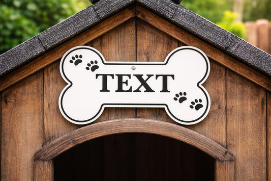 Custom Bone Shaped Sign | Dog Accessories
