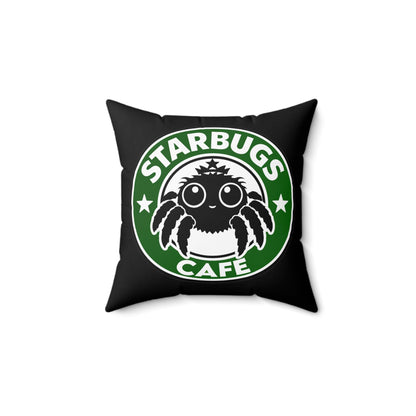 Starbugs Cafe Pillow | Decorative Square Throw Pillow