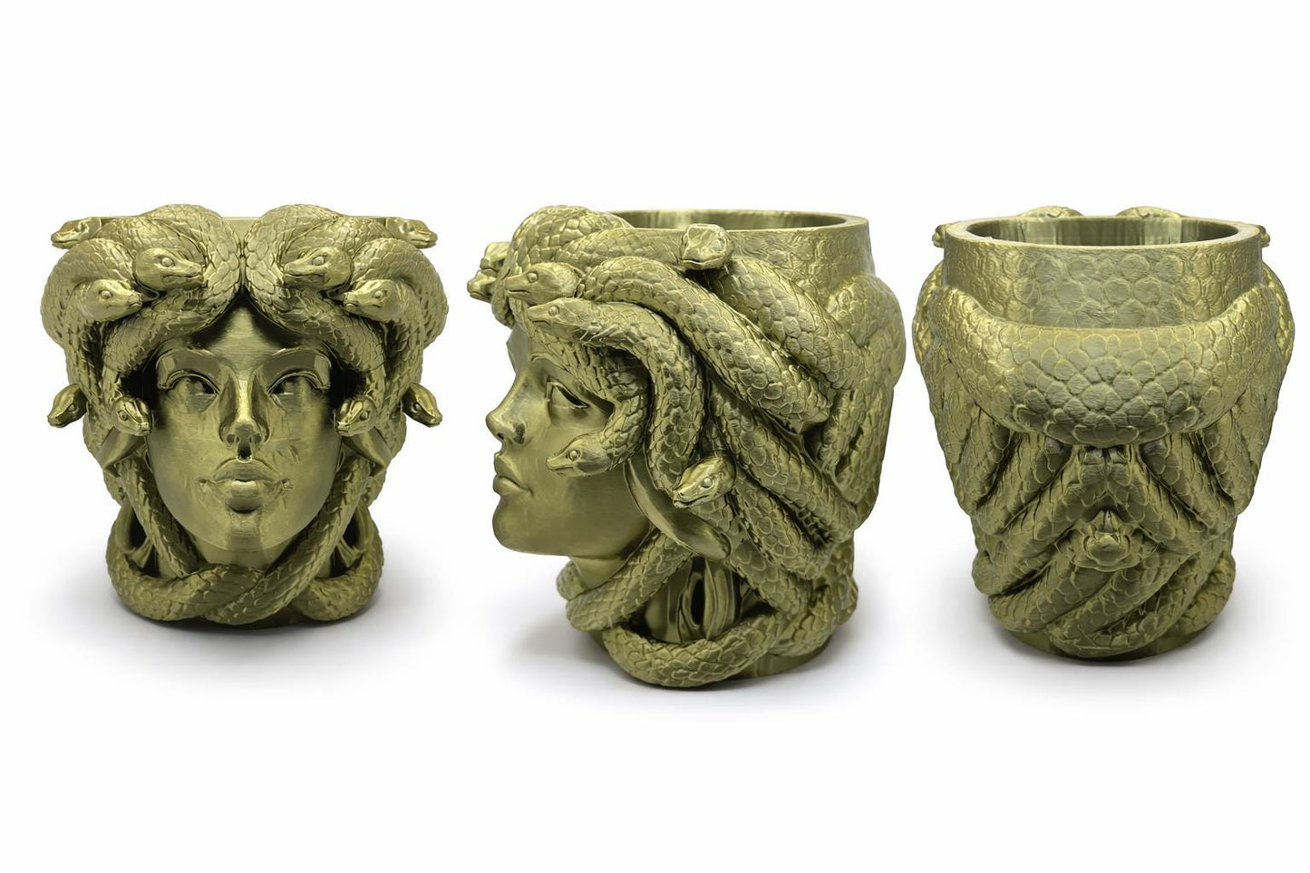 Medusa Head Planter – 3D Printed - Greek Mythology Inspired Decor