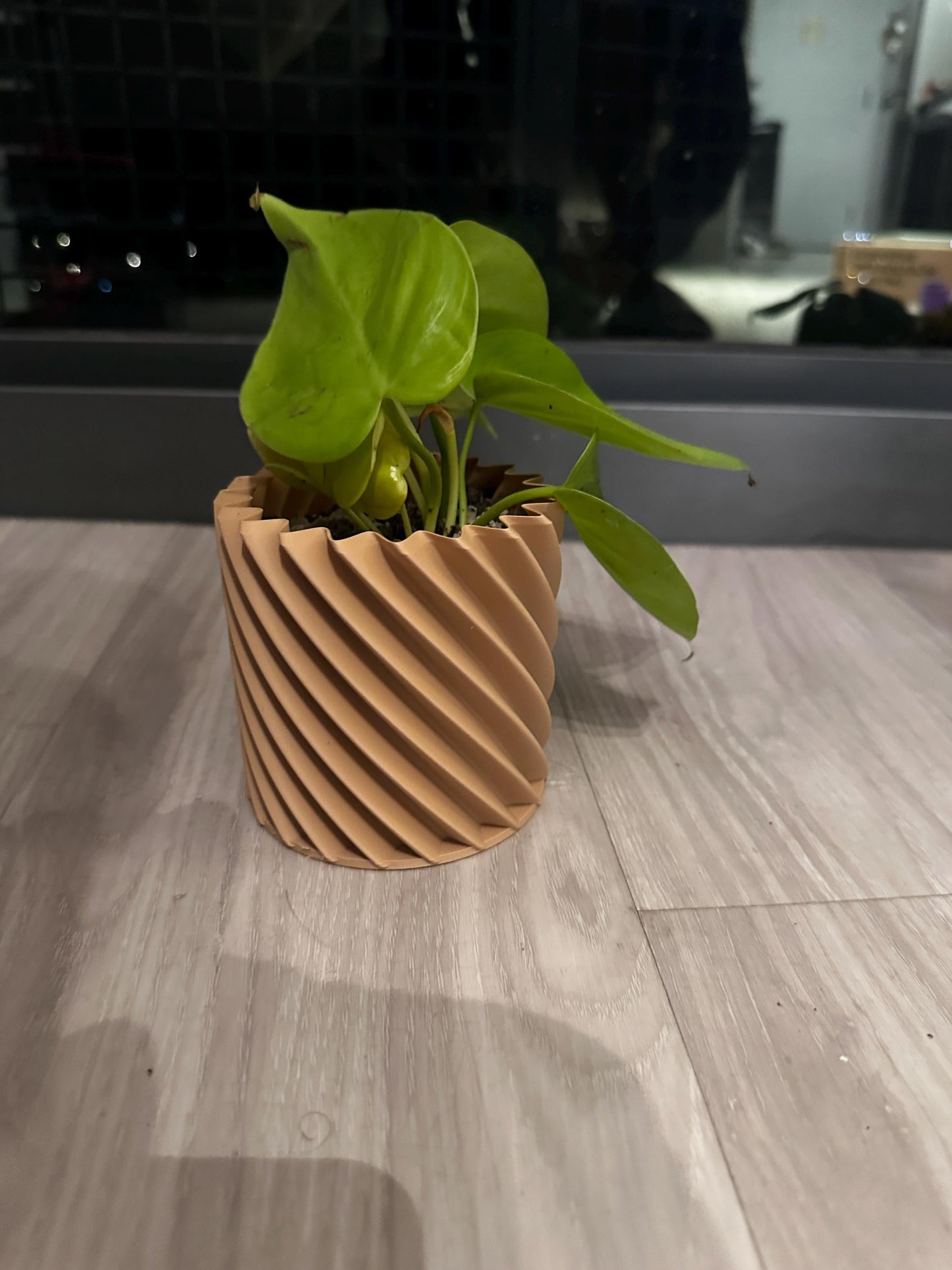 Spiral Lightweight Planter – With Plant Add-ons - 3D Printed