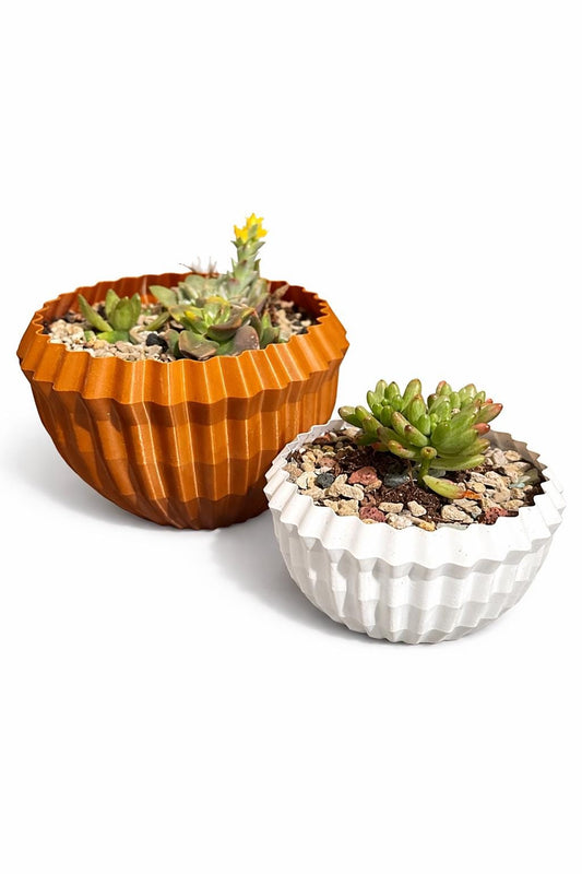 Modern Ripple Planter | 3D Printed | Plant Add-ons -