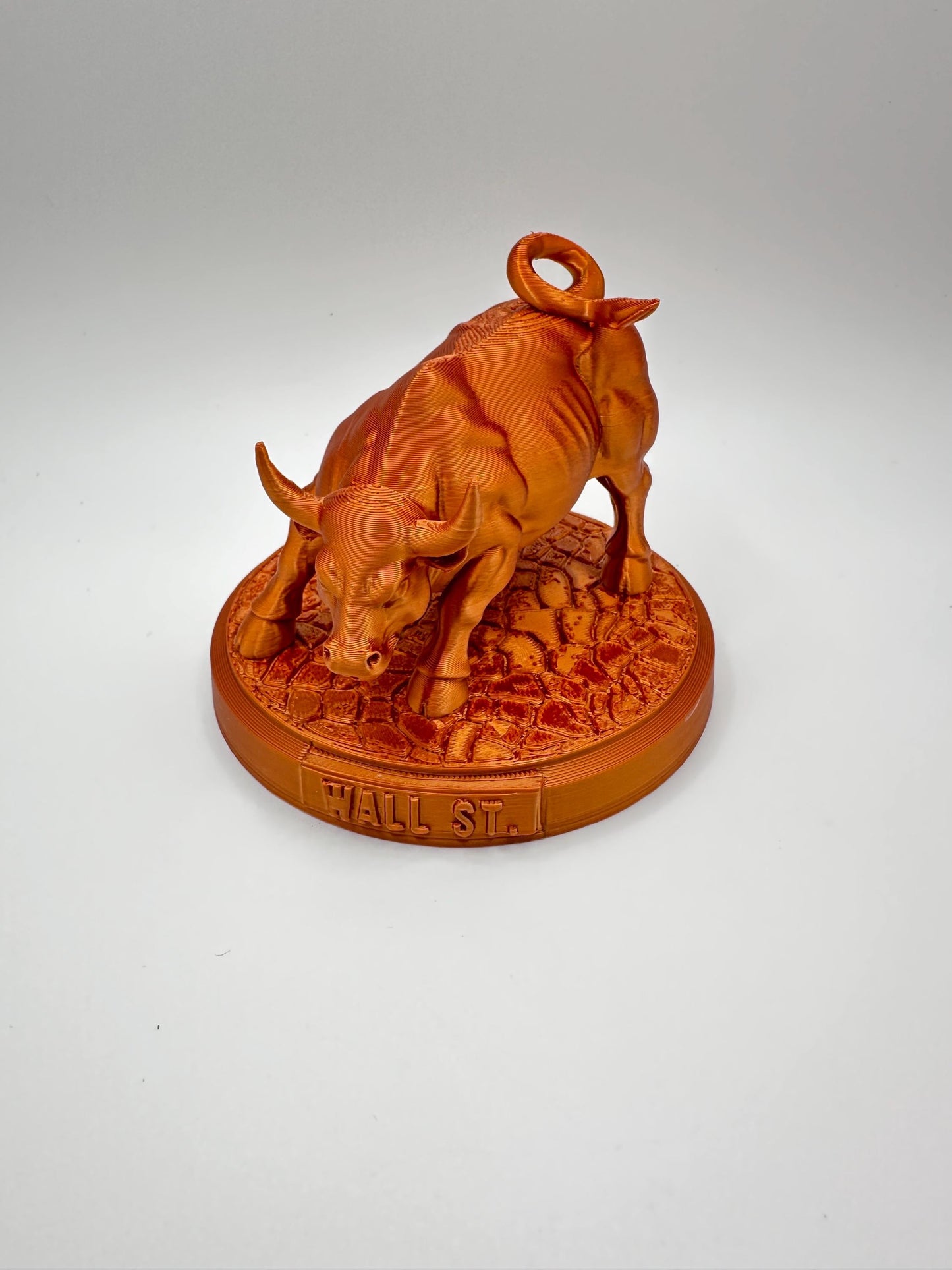 Wall Street Bull Desk Statue | Bull Market Symbol | Stock Trader Office Decor | 3D Print