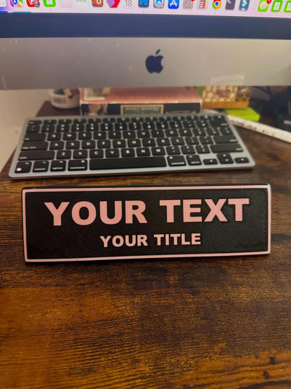 Custom Desk Name Plate | Any Text