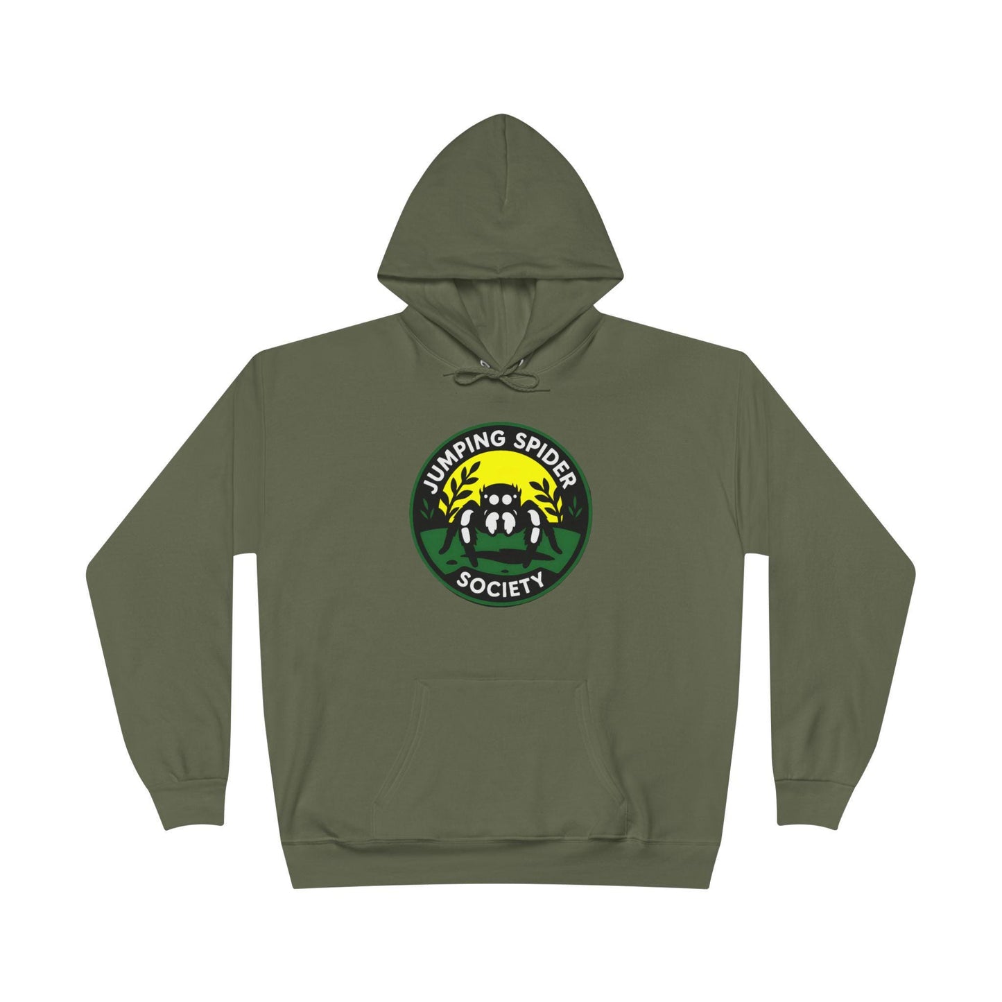 Jumping Spider Society Eco-Friendly Hoodie, Nature Lover Gift, Artistic Sweatshirt, Fun Animal Apparel, EcoSmart Pullover