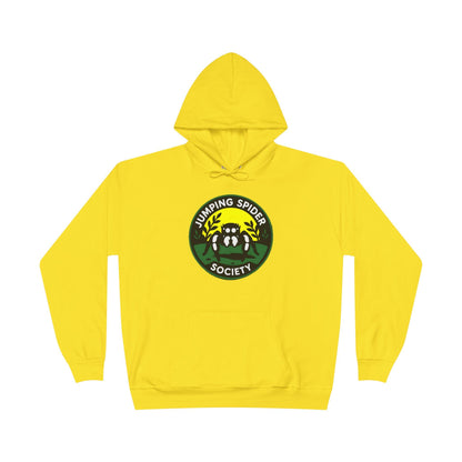 Jumping Spider Society Eco-Friendly Hoodie, Nature Lover Gift, Artistic Sweatshirt, Fun Animal Apparel, EcoSmart Pullover