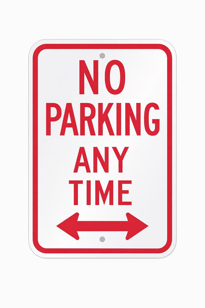 No Parking Sign – 3D Printed Parking Restriction Sign – Wall or Door Mount – Apartment Garage Driveway Sign