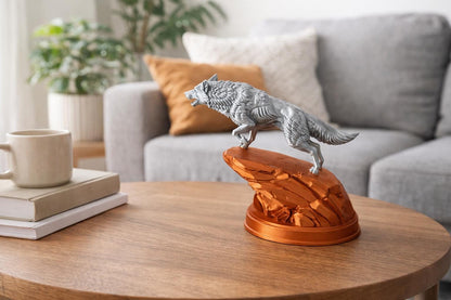 Wolf Cliffside 3D Sculpture | Decor