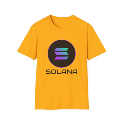 Solana Unisex Softstyle T-Shirt - Trendy Crypto Tee, Graphic Shirt for Tech Lovers, Gift for Blockchain Enthusiasts, Cool Casual Wear, Men's