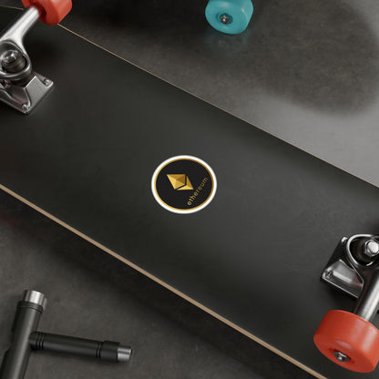 Ethereum Kiss-Cut Vinyl Decals for Walls, Laptops, Water Bottles, Stickers, Crypto Decor, Unique Gift Ideas