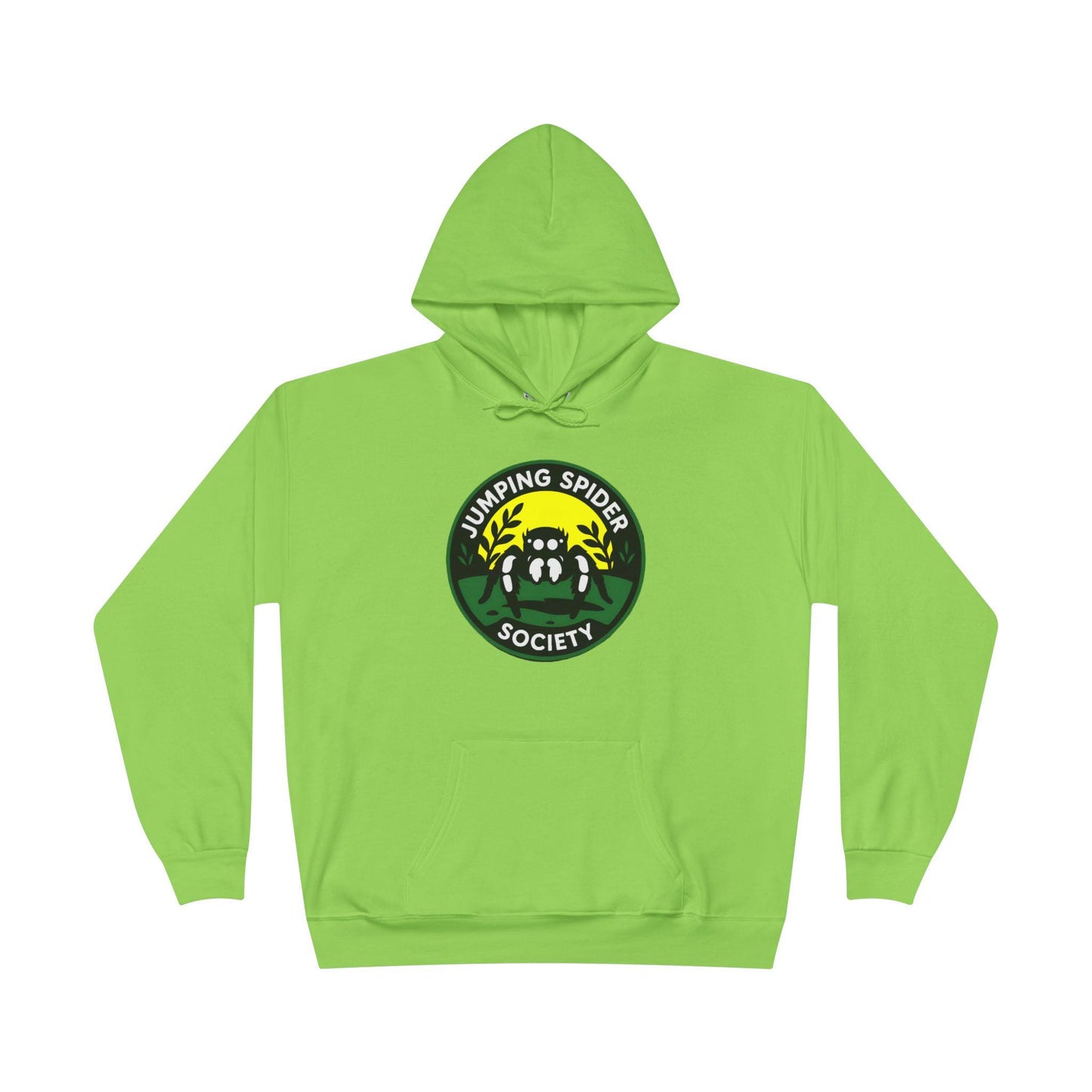 Jumping Spider Society Eco-Friendly Hoodie, Nature Lover Gift, Artistic Sweatshirt, Fun Animal Apparel, EcoSmart Pullover