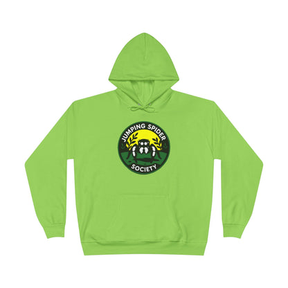 Jumping Spider Society Eco-Friendly Hoodie, Nature Lover Gift, Artistic Sweatshirt, Fun Animal Apparel, EcoSmart Pullover