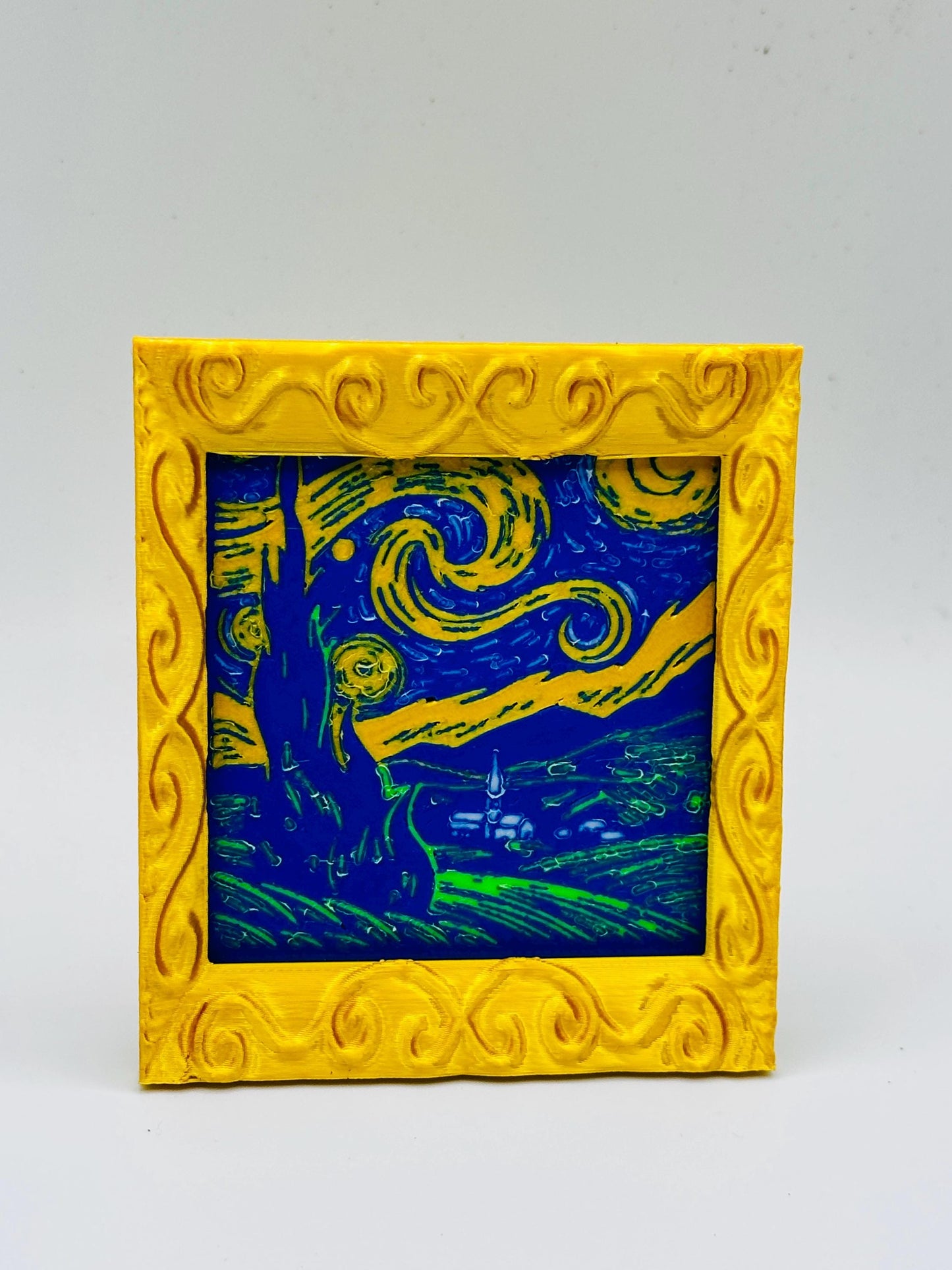 Magnetic Art Frame | Interchangeable| Starry Night and Mona Lisa
