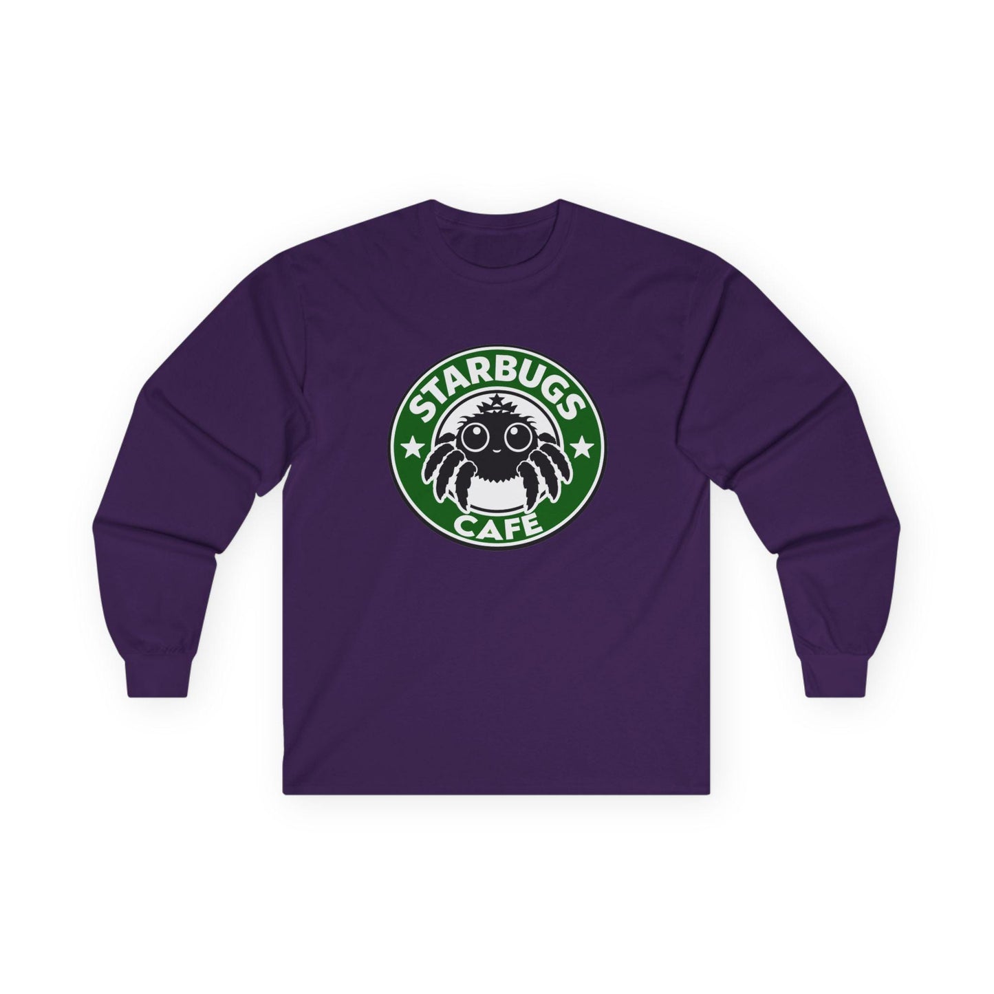 Starbugs Café long sleeve tee | Coffee parody shirt