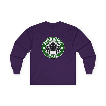 Starbugs Café long sleeve tee | Coffee parody shirt