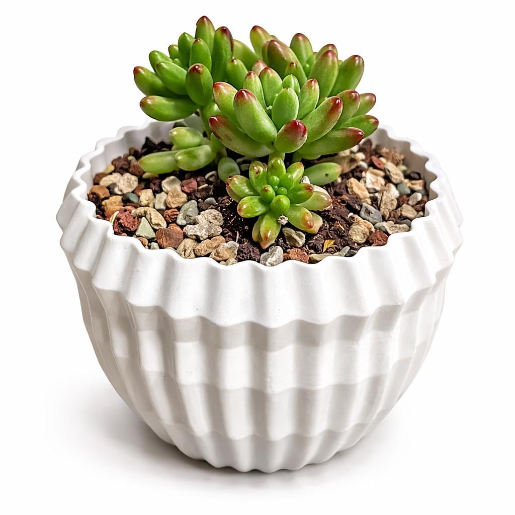 Modern Ripple Planter | 3D Printed | Plant Add-ons -