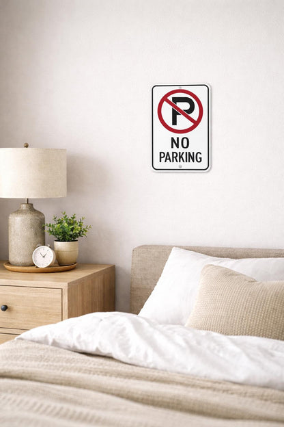 No Parking Sign – 3D Printed Parking Restriction Sign – Wall or Door Mount – Apartment Garage Driveway Sign