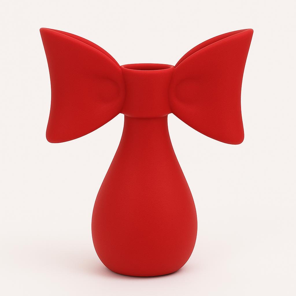 Ribbon Bow Vase | Modern Decor | 3D Prints