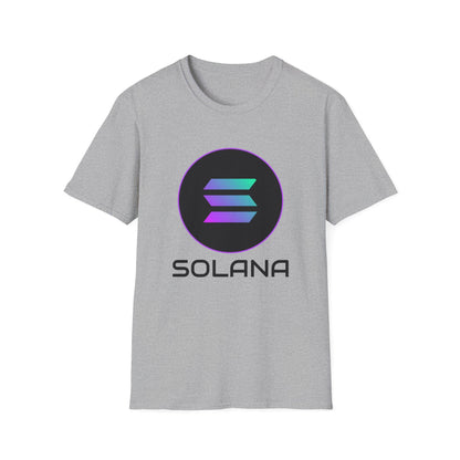 Solana Unisex Softstyle T-Shirt - Trendy Crypto Tee, Graphic Shirt for Tech Lovers, Gift for Blockchain Enthusiasts, Cool Casual Wear, Men's