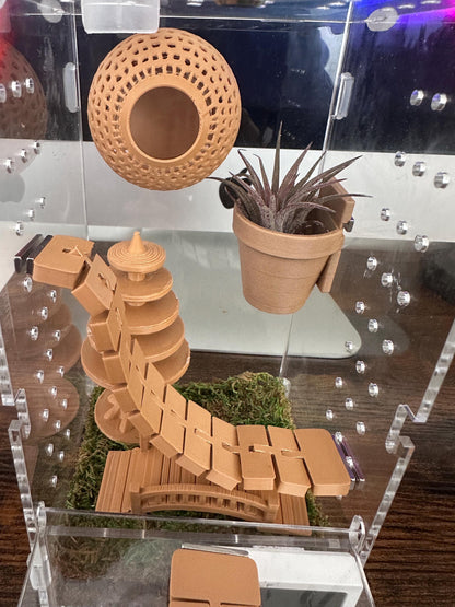Flexi Bridge Decor | Enclosure Decor | Jumping Spiders /Preying Mantis & more