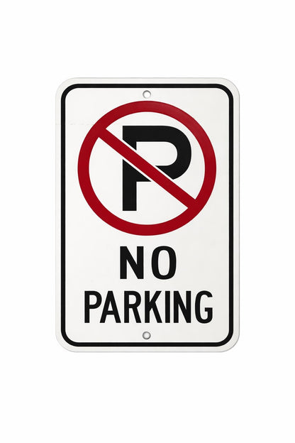 No Parking Sign – 3D Printed Parking Restriction Sign – Wall or Door Mount – Apartment Garage Driveway Sign
