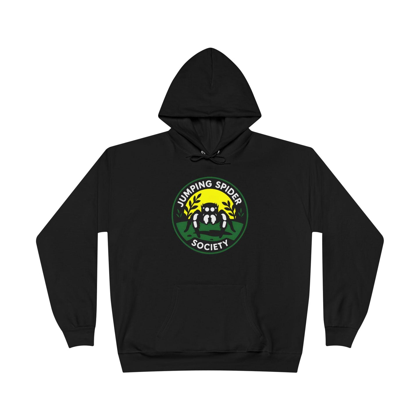 Jumping Spider Society Eco-Friendly Hoodie, Nature Lover Gift, Artistic Sweatshirt, Fun Animal Apparel, EcoSmart Pullover