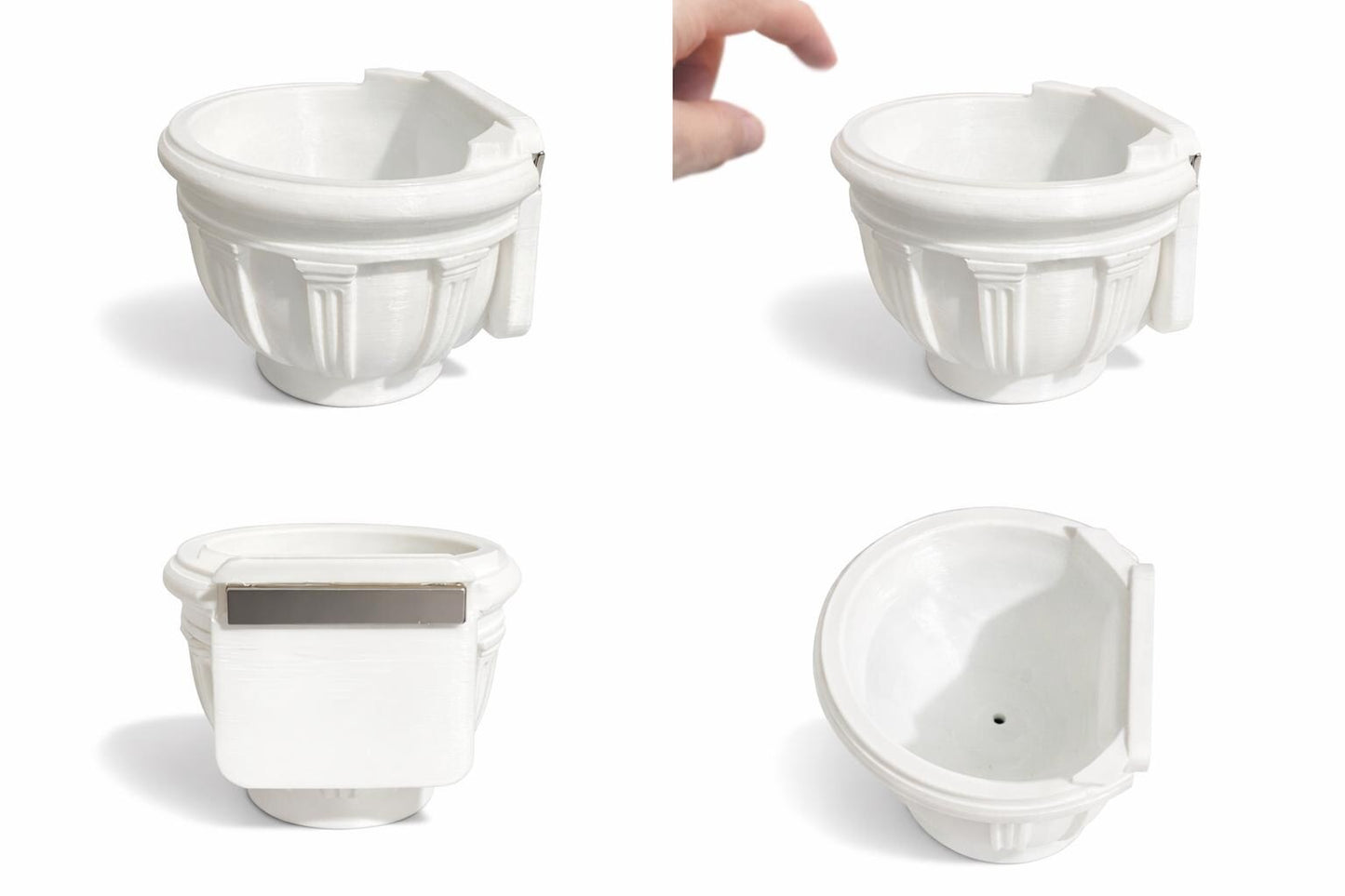 Magnetic Greek Wall Planter | sized for REPTILES & Larger Enclosures | Plant Add-ons
