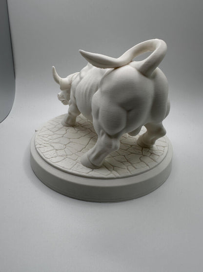 Wall Street Bull Desk Statue | Bull Market Symbol | Stock Trader Office Decor | 3D Print