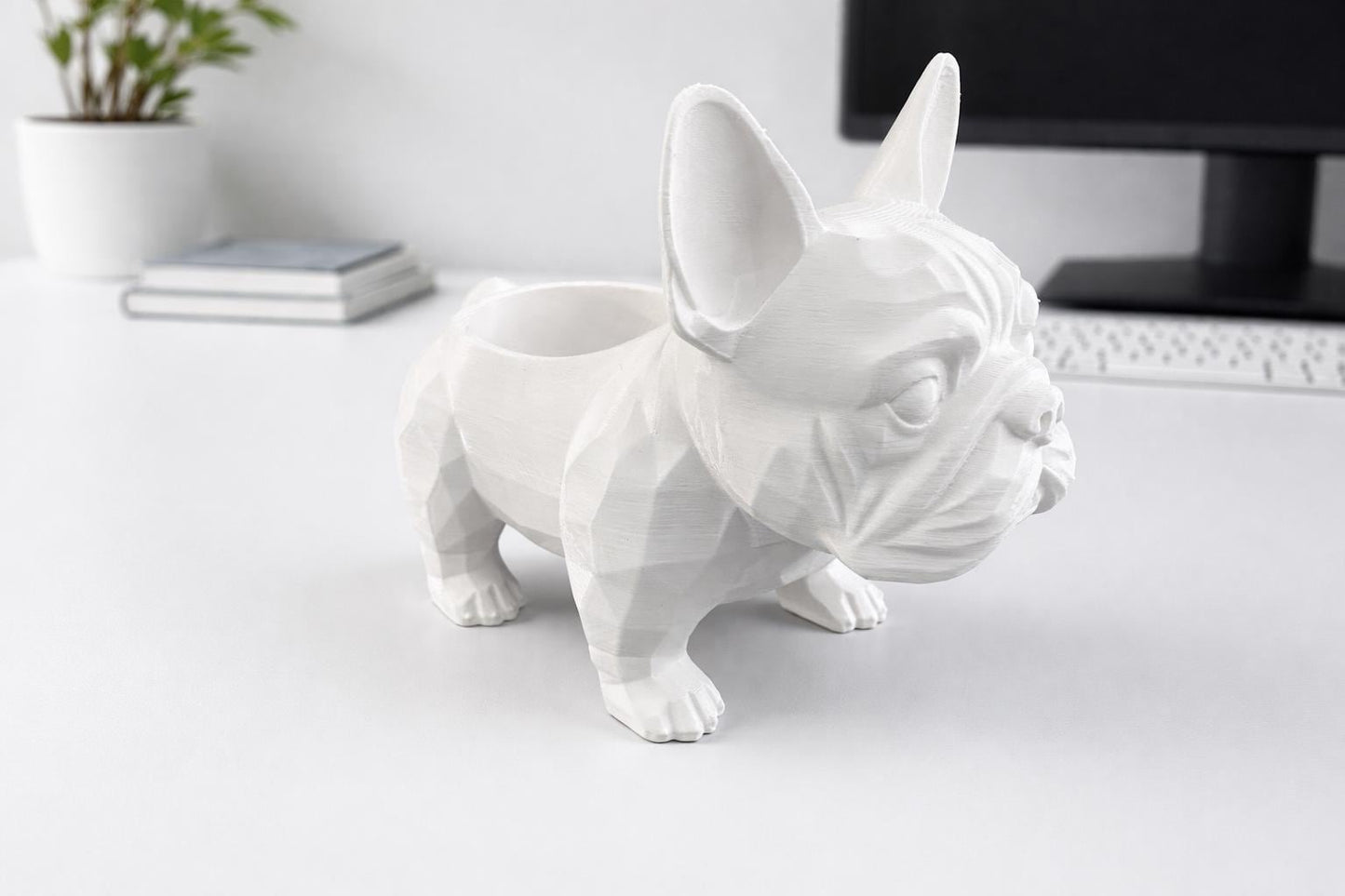 Frenchie decorative planter– Perfect for Succulents or Air Plants | Unique Home Decor | Gift for Pet/Plant Lovers