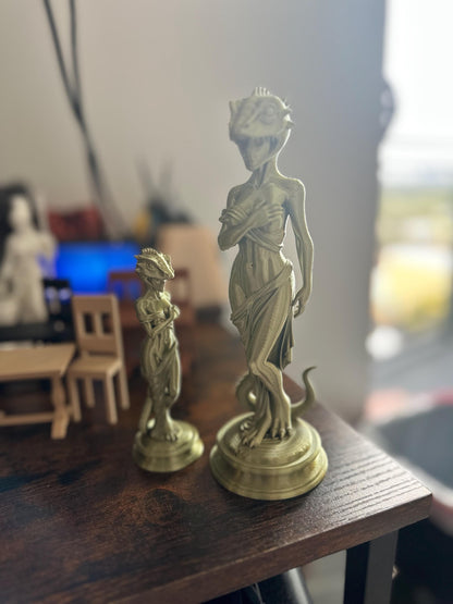 Reptile Woman Sculpture | Decor