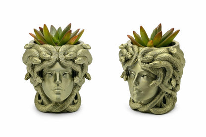 Medusa Head Planter – 3D Printed - Greek Mythology Inspired Decor