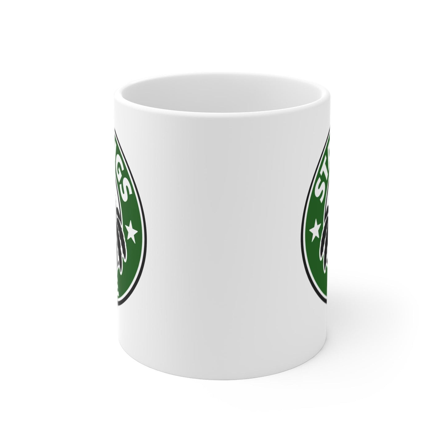 Starbugs Cafe White Mug | Jumping Spider Theme