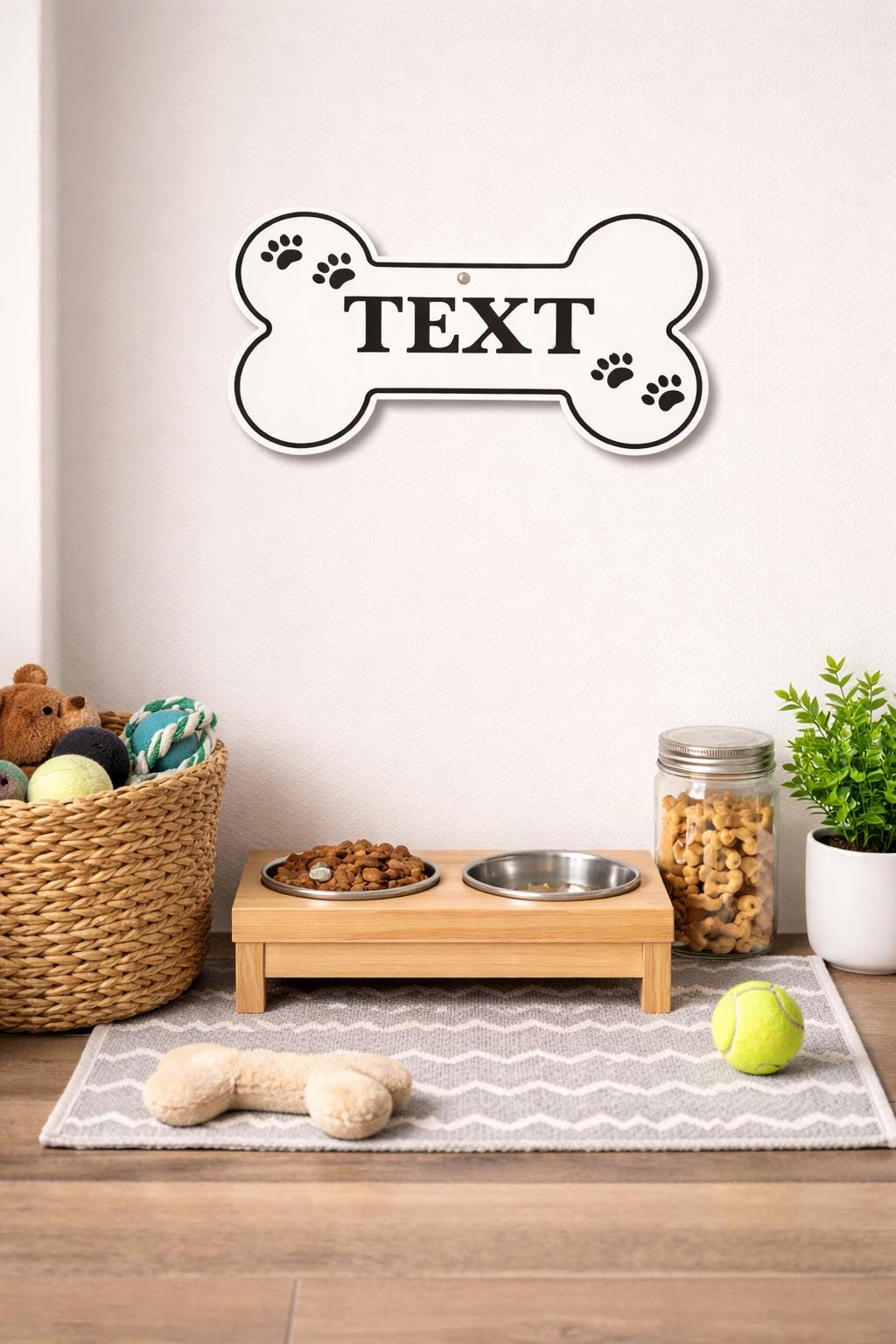 Custom Bone Shaped Sign | Dog Accessories