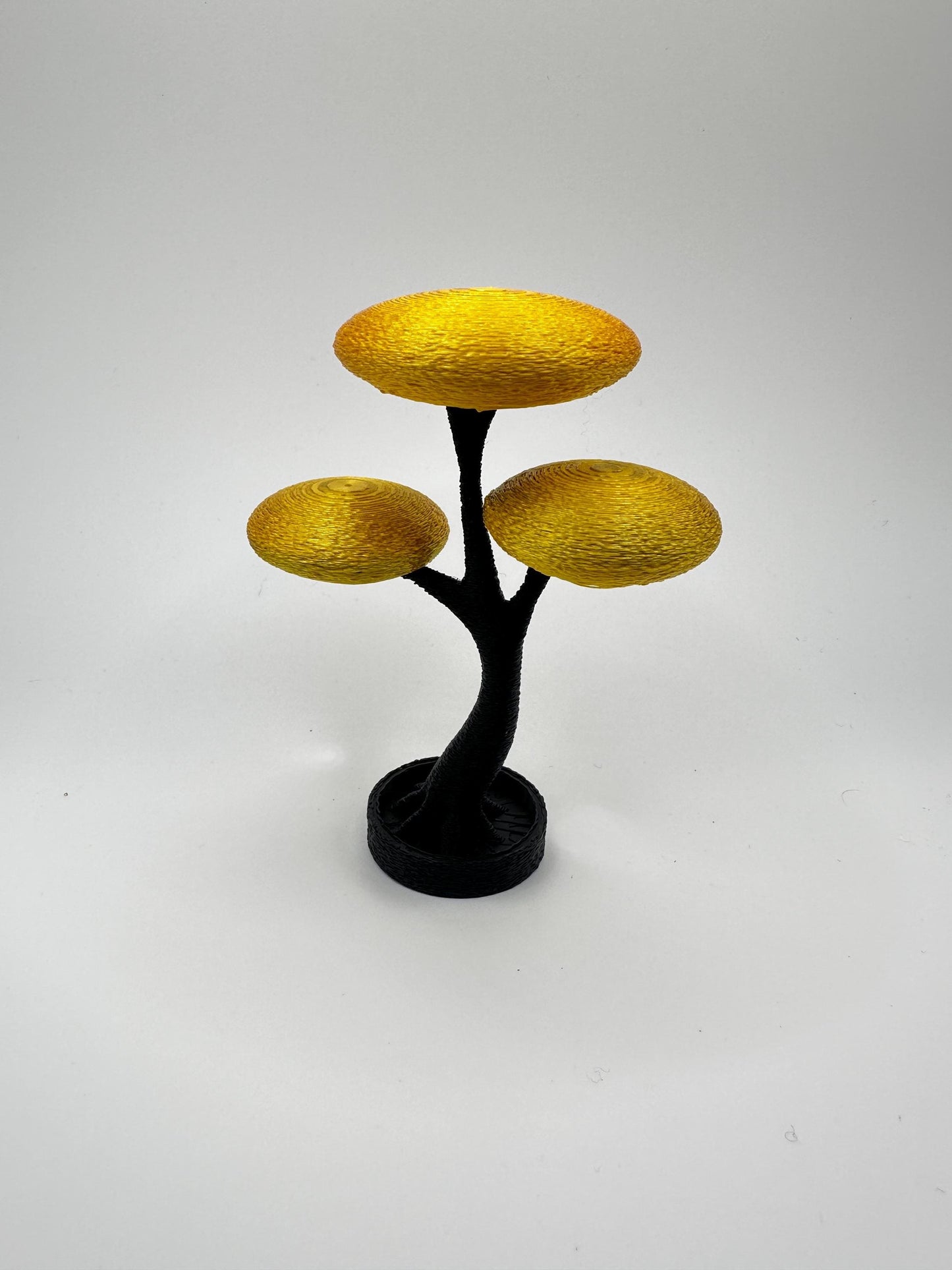 Black Gold Modern Tree Terrarium Decor – 3D Printed Eco-Friendly Accent for Jumping Spiders Small Pets