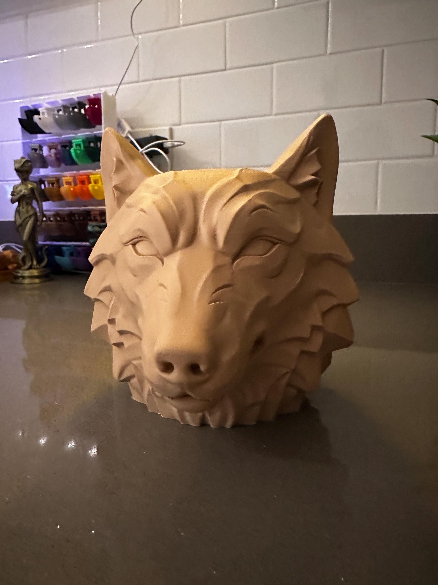 Wolf Head Planter – With Plant Add-ons - 3D Printed