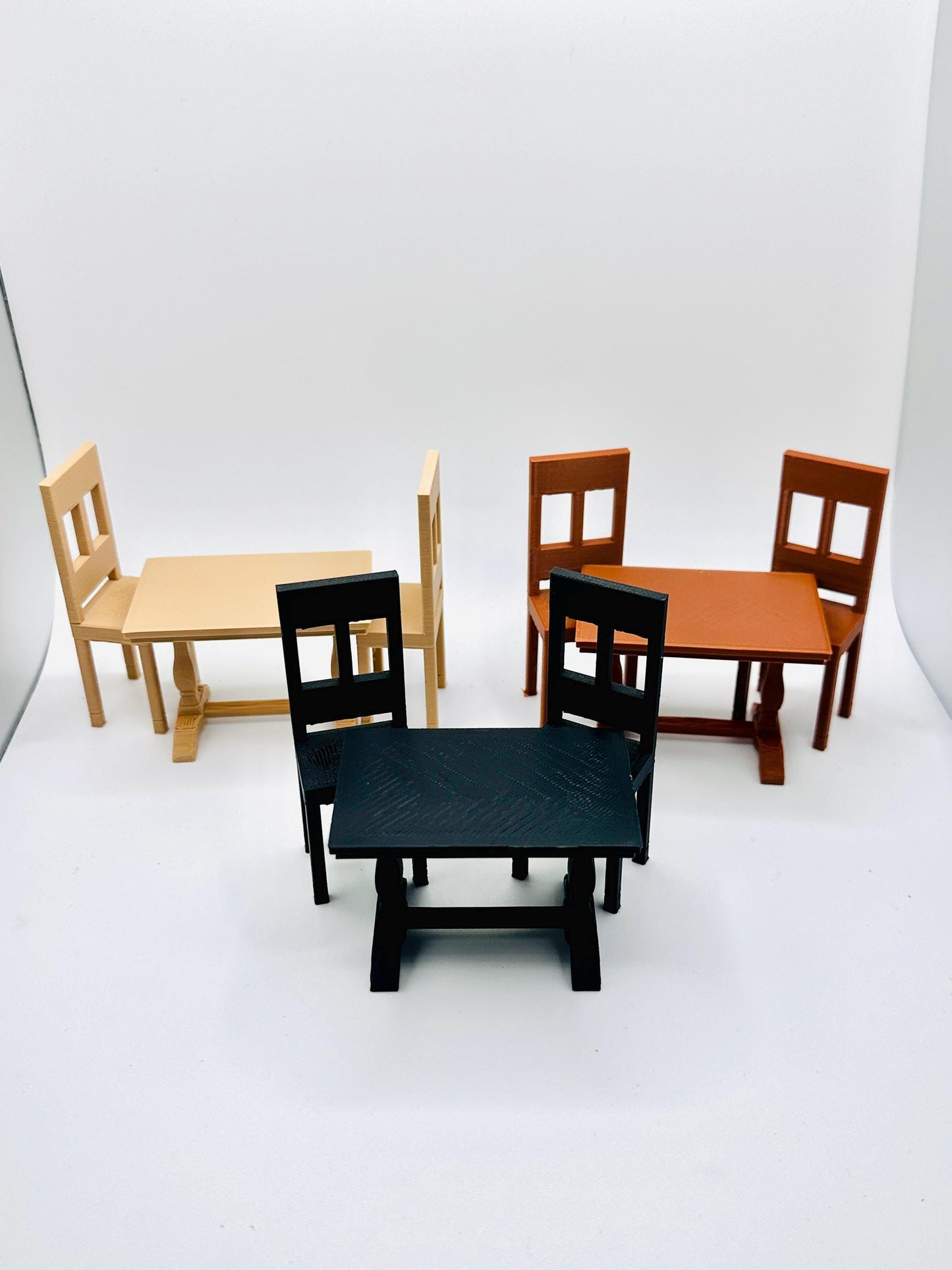 Tiny Furniture - Dinner Table + 2 Chairs