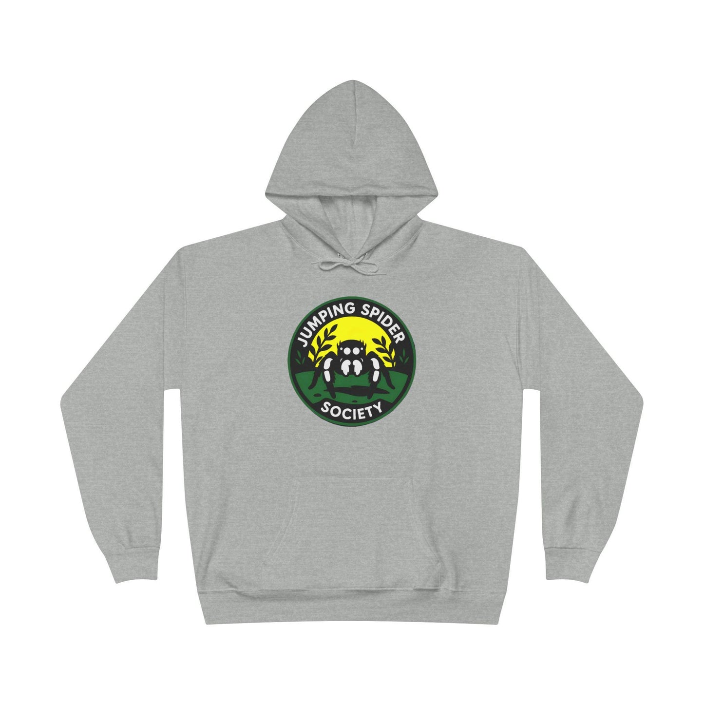 Jumping Spider Society Eco-Friendly Hoodie, Nature Lover Gift, Artistic Sweatshirt, Fun Animal Apparel, EcoSmart Pullover