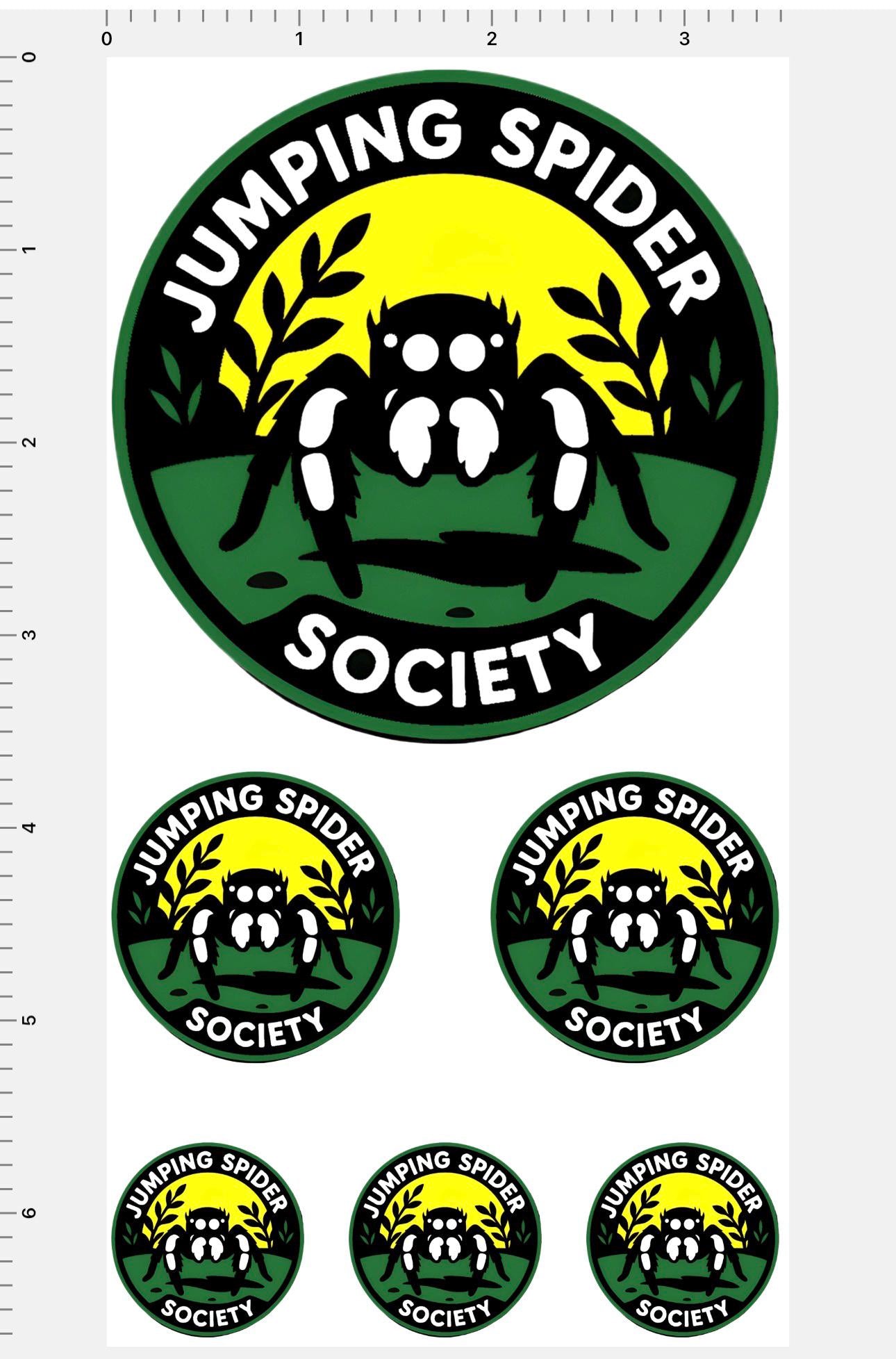 Jumping Spider Stickers | Sticker Themed Sheets | 6 per Sheet