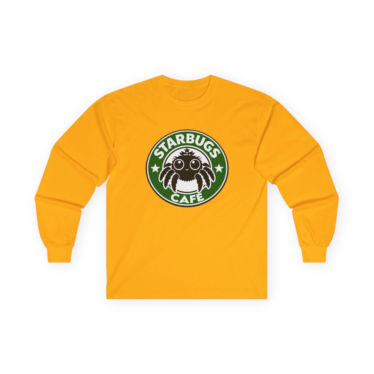 Starbugs Café long sleeve tee | Coffee parody shirt